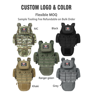 Gilet tactique MOLLE porte-plaques camouflage en nylon imperméable pour extérieur, taille unique, logo et couleur personnalisables - Product Image 4