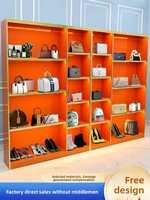 Vitrine de présentation Aima Orange pour sacs à main, présentoir de luxe léger pour chaussures et bagages, idéal pour les diffusions en direct