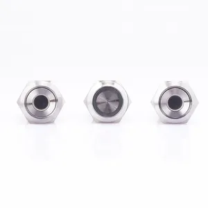 push button switches 19mm ip67 screw terminal flat round led stainless steel arcade momentary button