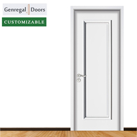 Portes en bois massif au design européen moderne, finition peinte en blanc, avec apprêt HDF pour la décoration d'appartements