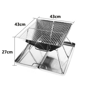 Barbecue pliant en acier inoxydable, portable pour le camping, modèle B5-1 - Product Image 2