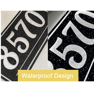 NO MOQ Placa de señal de puerta retroiluminada Números de puerta de apartamento Señales de Casa de metal Números de dirección Número de casa iluminado - Product Image 6