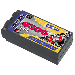 GNB GAONENG 6300MAH 2 S 7,4 V 140C Short Shorty Pack 5,0mm Bullet Hard Case RC LiPo Batería <span class=keywords><strong>1</strong></span>:<span class=keywords><strong>10</strong></span> <span class=keywords><strong>1</strong></span>:12 Escala RC Race Car - Product Image 1