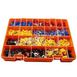 605pcs all size ring terminal assortment,insulated crimp ring terminal,cable terminal kit