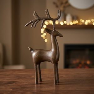 Figurine de renne moderne en aluminium, sculpture de cerf de Noël pour table, décoration artisanale pour la maison - Product Image 2