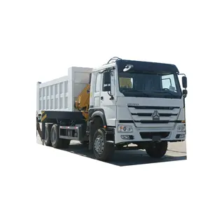 high quality 10w new howo truck price dump truck with crane