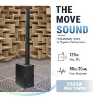 [Nuevo] Sistema de Columna de Sonido Profesional Accuracy Pro Audio AC65 12*2.75" Neo MF, Altavoz de Columna Activo Profesional con Subwoofer