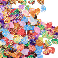 Lentejuelas Iridiscentes Multitono en Forma de Concha Marina de 6*8MM, Lentejuelas de Concha Marina, Confeti Iridiscente, Lentejuelas de Sirena con Recubrimiento AB