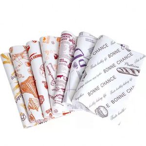500pcs Food and Deli <b>Wrapping</b> Greaseproof <b>Paper</b> Sheets 12Inch Deli Wax <b>Paper</b> with Custom Logo Printed - Product Image 1