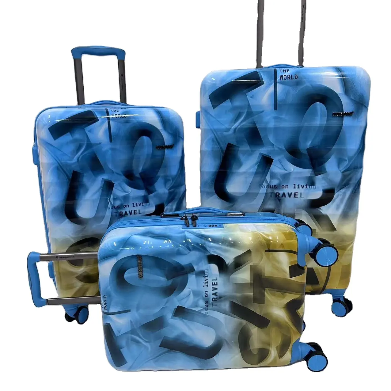 New carry-on pc travel bags luggage for lady Material Luggage 3 pcs Trolley Suitcase valise de voyage 3 pcs sets