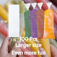 Sacs d'emballage pour sucettes glacées sans BPA, réutilisables, tubes à glaces DIY pour les enfants, friandises d'été, cuisine à domicile, congélateur, sucettes glacées sûres pour le congélateur