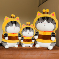 Your Majesty Thousand-Sleep Doll Bazaar Peluche noire courte, motif chat mignon, coussin de câlin surdimensionné, pour filles, en coton, pour le sommeil