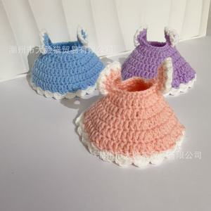 Vestido de princesa tejido a crochet para muñecas de peluche, ropa de muñeca de algodón hecha a mano de 20 cm, ropa de fiesta unisex - Product Image 4
