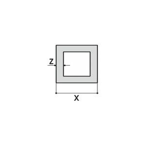 โครงอะลูมิเนียมอัดขึ้นรูปยาว 6000 มม. รุ่น Grezzo Tubo Quadro ขนาด 10x10x1 150x150x2.5 มม. TQ 90 X 2.5 รุ่น Bending Processed - Product Image 3