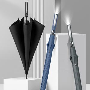 Высокое качество УФ-защита полностью автоматическая светодиодная подсветка прямой зонт от солнца дождь зонт - Product Image 2