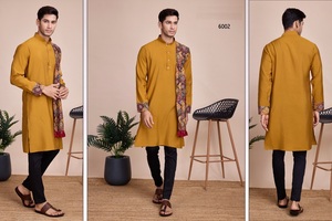 Vente en gros d'approvisionnement d'usine pour festival de kurta Dupatta pour hommes pyjama kurta de créateur pour hommes disponible au prix de gros - Product Image 4