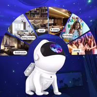 Chambre Décor Lamparas Led Astronaute Chien Galaxie Lumière Projecteur Couleur Changeante Chevet Nuit Lampe