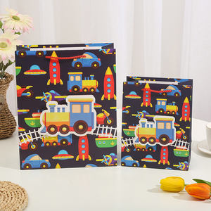 Sacchetti di carta Kraft in cartone per lo Shopping personalizzati sacchetti di carta per cartoni animati per il confezionamento di sacchetti di carta regalo da <span class=keywords><strong>donna</strong></span> - Product Image 3