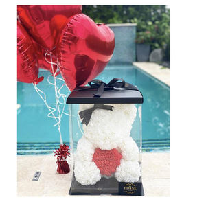 Новый натуральный розовый медведь 50 см рекламный Oem маленький розовый медведь валинтин день подарки Роза медведь - Product Image 1