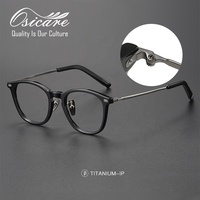 Gafas de Diseño de Marca de Lujo, Estilo Japonés Vintage, Monturas Ópticas de Titanio Puro para Hombre, Lentes Recetadas