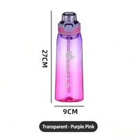 Bouteille en plastique Tritan+PP sans BPA de qualité alimentaire, étanche, avec options de parfum, prête pour le camping, isolation thermique et couvercle à ouverture rapide