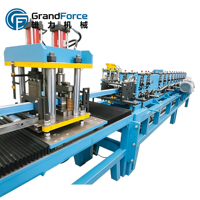 Machine de formage à froid de poutres en C automatique à grande vitesse GrandForce, commande PLC, moteur de coupe hydraulique, certifiée CE, structure en acier