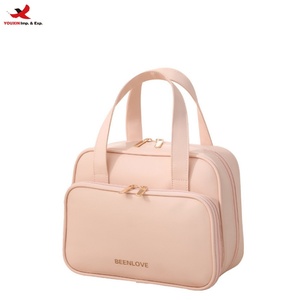 Trousse de Maquillage Durable Grande Capacité avec Fermeture Éclair pour Voyage, Sac Cosmétique Tendance avec Poignée Souple, Prêt à Expédier, Commande Mixte en Gros - Product Image 1