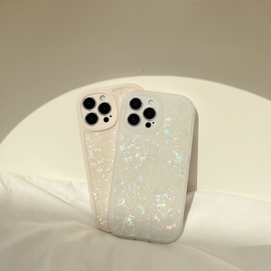 Funda para Teléfono con Textura de Concha Iridiscente para iPhone 17 16 15 14 13 12 11 Pro Max, Antigolpes, Minimalista, Suave - Product Image 5