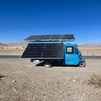 Panneau solaire photovoltaïque latéral pour tricycle électrique, caisse de chargement fermée, taille personnalisée, 12V 24V, livraison logistique, module 3 roues