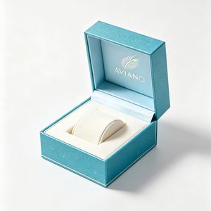 Boîte à montre personnalisée avec logo FX, emballage cadeau rigide de luxe, boîte à clapet pour l'emballage de montres de marque, fabricant d'emballages - Product Image 1