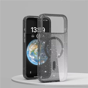 Funda Magnética para <span class=keywords><strong>iPhone</strong></span> 17 Pro Max Air, Transparente con Brillantina, Protección Antigolpes, Esquinas Reforzadas - Product Image 1