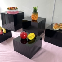 Gaojian Support de repas en acrylique Cube pour buffet Présentoir de nourriture pour pause thé, gâteau, snack-risers