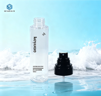 Flacon pulvérisateur cosmétique transparent en plastique de 100 ml en gros pour le maquillage avec pompe pulvérisatrice à brume