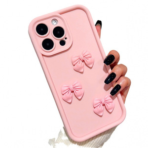 Coque de Téléphone Mobile Rose Princesse Nœud Tendance pour iPhone 16 Pro Max, Compatible iPhone 15 14 13 12 11, Étui Souple Créatif et Tridimensionnel - Product Image 5