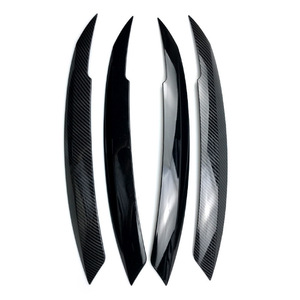 Volkswagen Sagitar Jetta MK6 Headlight Eyebrow <b>Stickers</b> Carbon Fiber Texture Piano Black ABS <b>Decal</b> 2011-2017 - Product Image 2