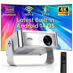 โปรเจคเตอร์ขนาดเล็ก Android 14 รองรับ 4K WiFi 6 Bluetooth 5.0 แบบพกพา พร้อมขาตั้ง สำหรับโฮมเธียเตอร์ - Product Image 1