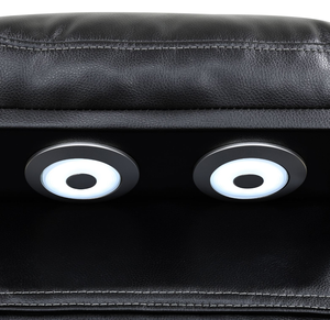 Ensemble de canapés électriques inclinables modernes en cuir avec fonction convertible et extensible, pour salon, avec fonction rafraîchissante - Product Image 4