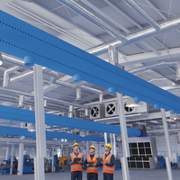 Conduit d'air en tissu flexible en polyester pour système de ventilation CVC, style design industriel, économe en énergie, garantie 1 an, pour hôpitaux