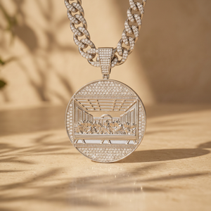 สร้อยคอแบบ Cuban Link ชุบเงินประดับเพชรเลี้ยงในห้องปฏิบัติการ สไตล์ฮิปฮอป สำหรับทุกเพศ ขายส่งจากโรงงานโดยตรง ทันสมัย - Product Image 2