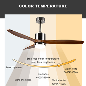 Châu Âu Mỹ Phong Cách Rắn Gỗ Ba Lá <span class=keywords><strong>Fan</strong></span> Thiết Kế Đơn Giản LED Quạt Trần Ánh Sáng Cho Phòng Ăn Phòng Khách - Product Image 6