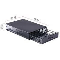 Nespresso Vertuoline Porte-capsules Tiroir Organisateur de rangement Distributeur de dosettes de café Vertuo en métal Capacité de 40 unités