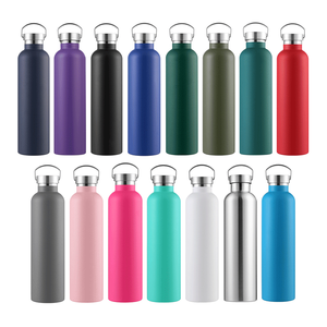 Bouteille d'eau isotherme personnalisée en acier inoxydable, tasse thermos, gourde de sport en métal 11oz 16oz 20oz 25oz 33oz, à ouverture étroite, anti-fuite, avec couvercle métallique - Product Image 1