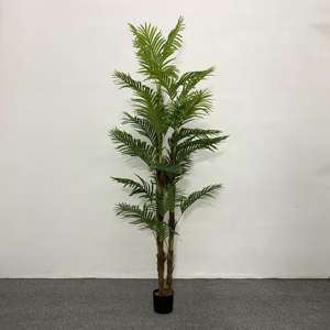 نباتات نخيل أريك خيزران متعددة الساق نباتات اصطناعية نابضة بالحياة خضراء استوائية تنبع بأوراق تبدو طبيعية - Product Image 4