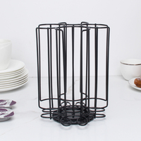 Estante de almacenamiento de acero inoxidable cromado giratorio para cápsulas de café Tassimo con capacidad para 72 cápsulas, soporte de exhibición plateado para Cocina