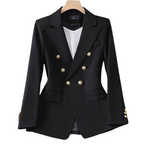 Women's Suit Set Rose Red Long Sleeve Office Lady Spring Autumn Commute Full Sleeve Worsted YX-8017 - Product Image 5
