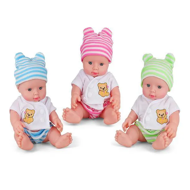 Mainan boneka bayi perempuan, dot silikon realistis 12 inci, boneka bayi perempuan untuk anak-anak