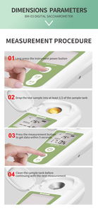 Máy đo đường khúc xạ tự động cầm tay kỹ thuật số, đo độ Brix, dùng cho trái cây, rau củ, có chức năng bù nhiệt độ - Product Image 3