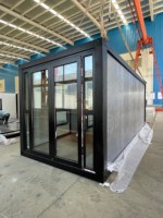 Maison conteneur modulaire pliable - Habitation préfabriquée portable au design moderne, étanche et résistante au vent pour bureau de chantier extérieur