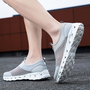 Chaussures de course pour hommes, grande taille, respirantes, en tissu mesh, avec semelle EVA, lacets souples, style sportif printemps-été, chaussures de marche - Product Image 5