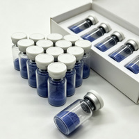 Poudre de GHK-Cu de qualité cosmétique 99% CAS 49557-75-7, peptide de cuivre GHK-Cu, poudre de peptide de cuivre bleu, soin de la peau